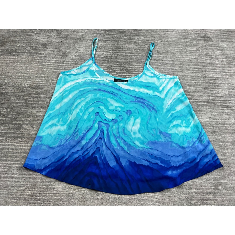 Apt 9 Camisole Womens Large Blue Turquoise Marble Swirl Flowy Cami Top